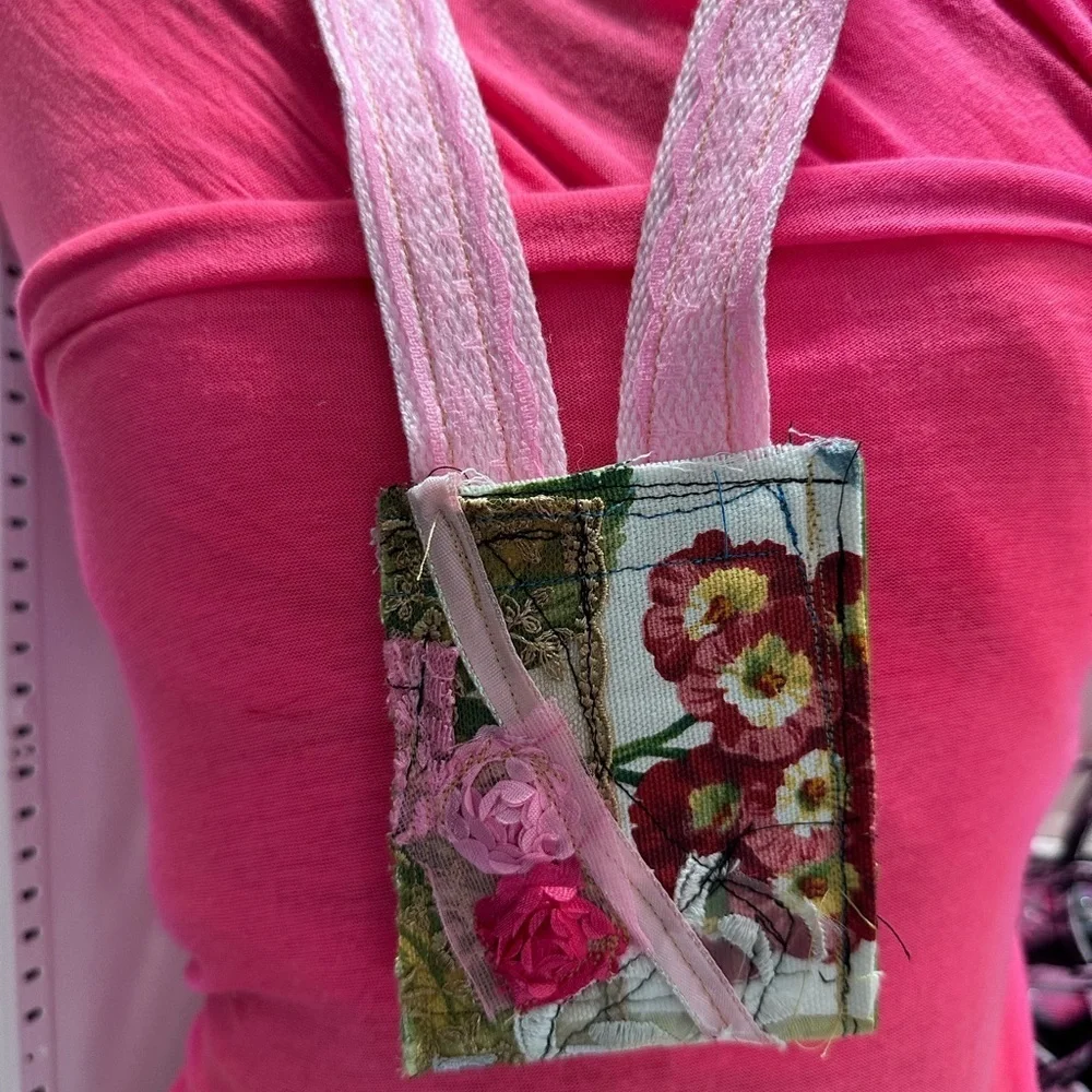 RUBYRUDI Necklace Purse, Hand Crafted, Amulet Wallet Pouch Artisan OOAK Signed